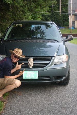 Yes, I affixed a deer skull to the grill of my Man-Van. Just for the race, mind you.